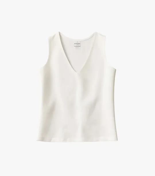 Cream Sleeveless Top