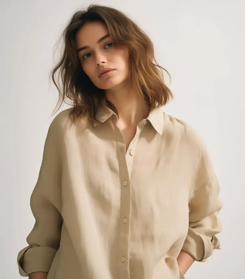 Cream Long Shirt