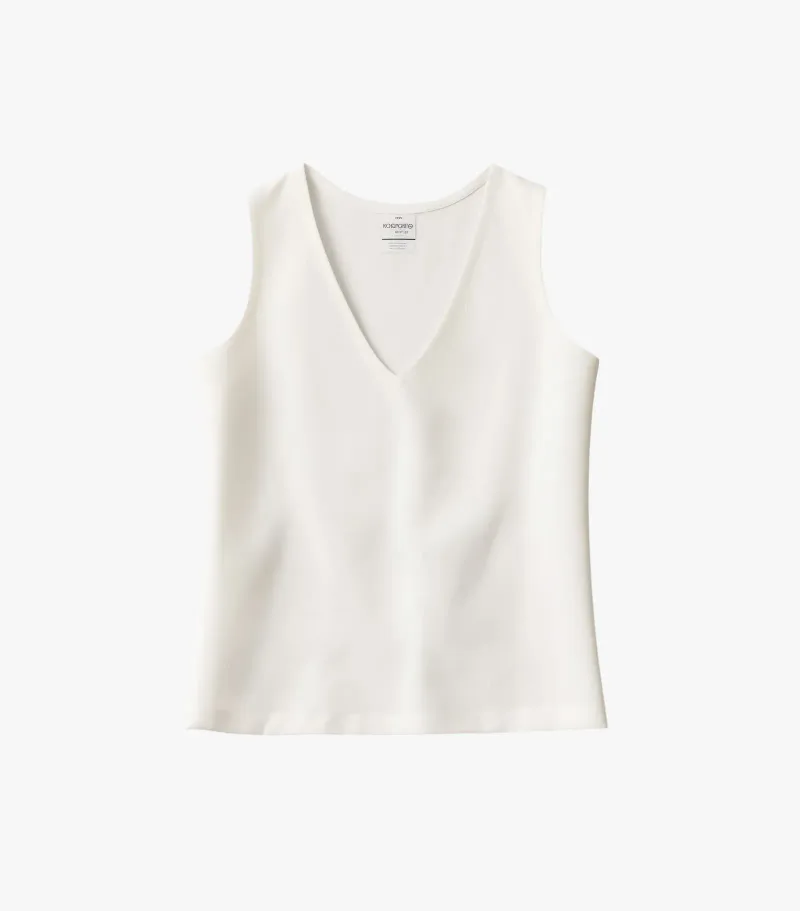 Cream Sleeveless Top