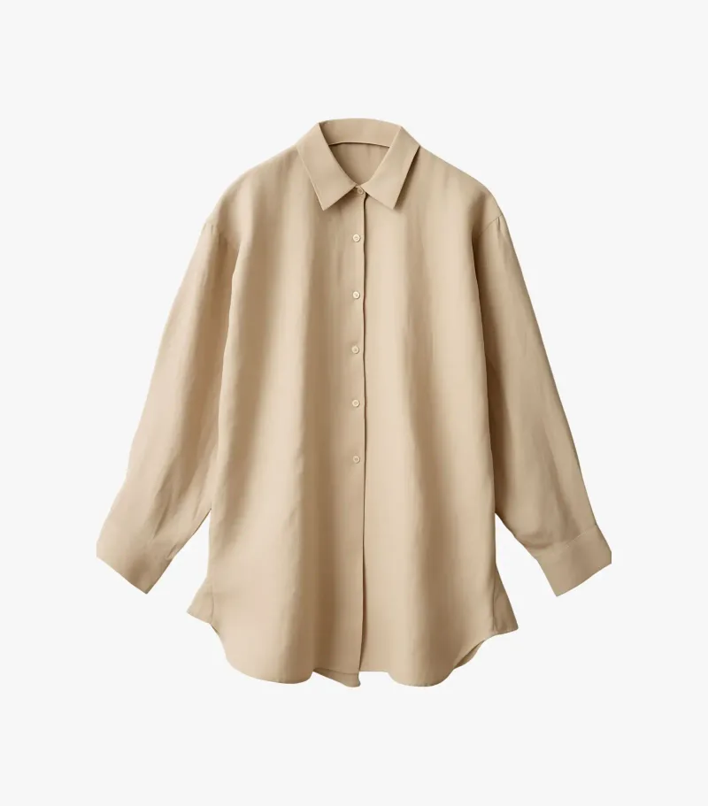 Cream Long Shirt